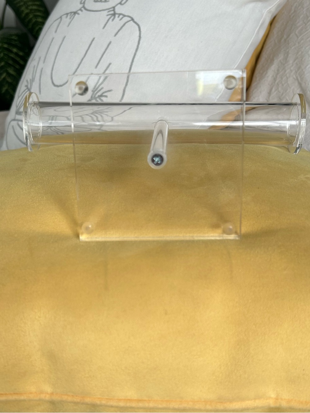 Clear Acrylic Jewelry T-Bar Stand with Gold Necklace - Picture 6 of 9